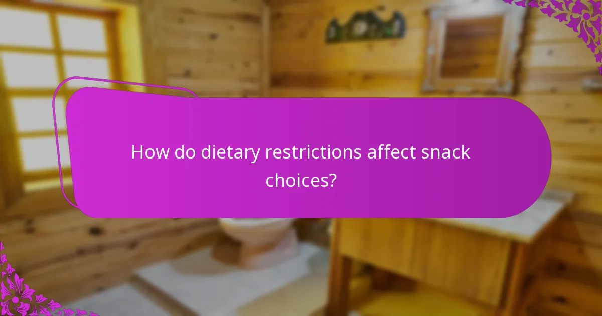 How do dietary restrictions affect snack choices?