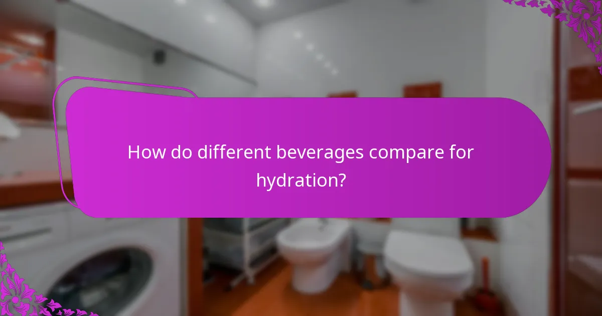 How do different beverages compare for hydration?