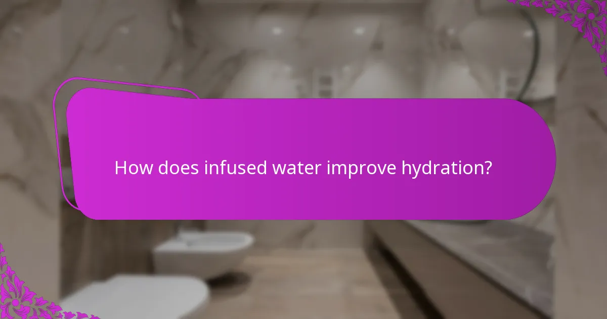 How does infused water improve hydration?