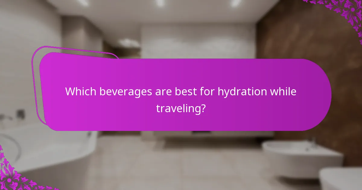 Which beverages are best for hydration while traveling?