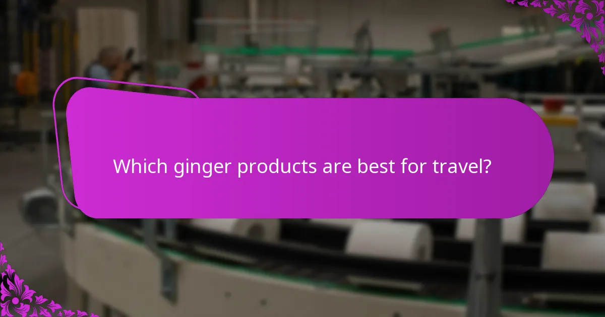 Which ginger products are best for travel?